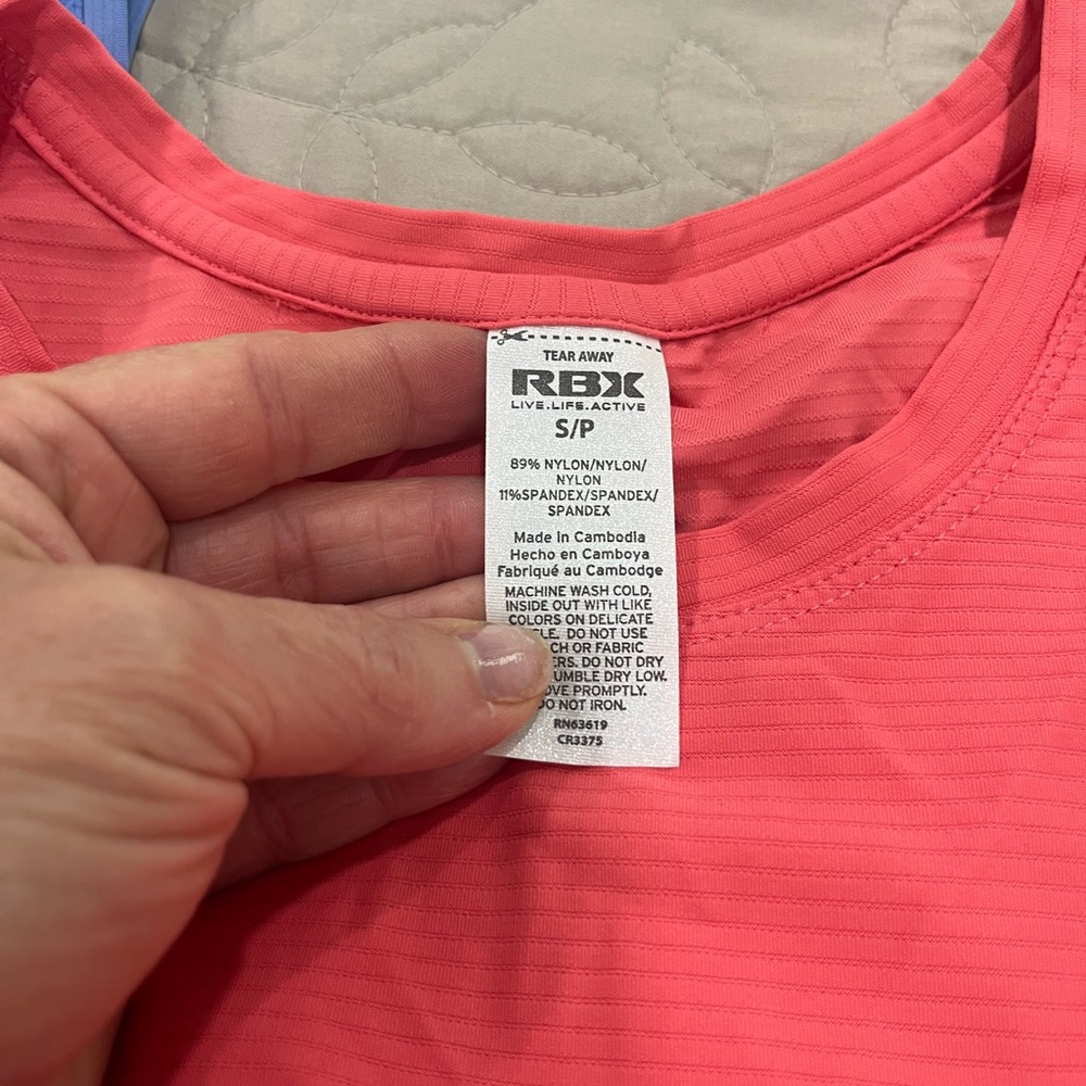 RBX Coral and Blue Sleeveless Tank Tops - Picture 2 of 6
